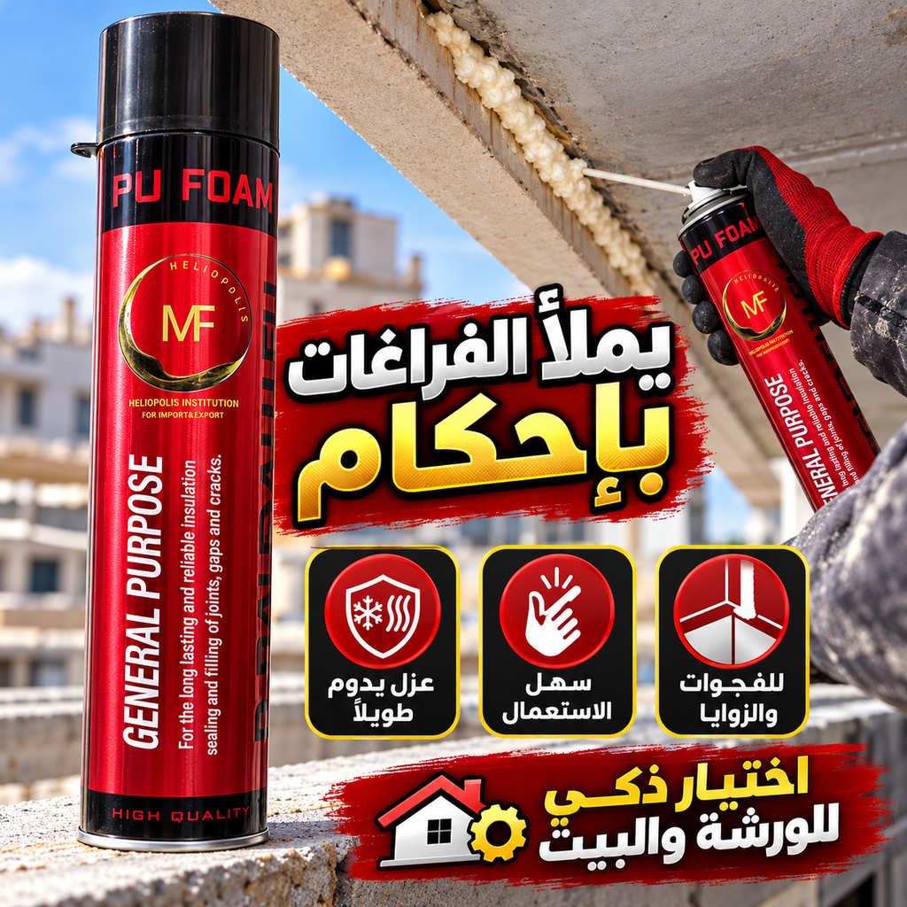 فوم عازل PU FOAM MF لسد الفراغات والشقوق