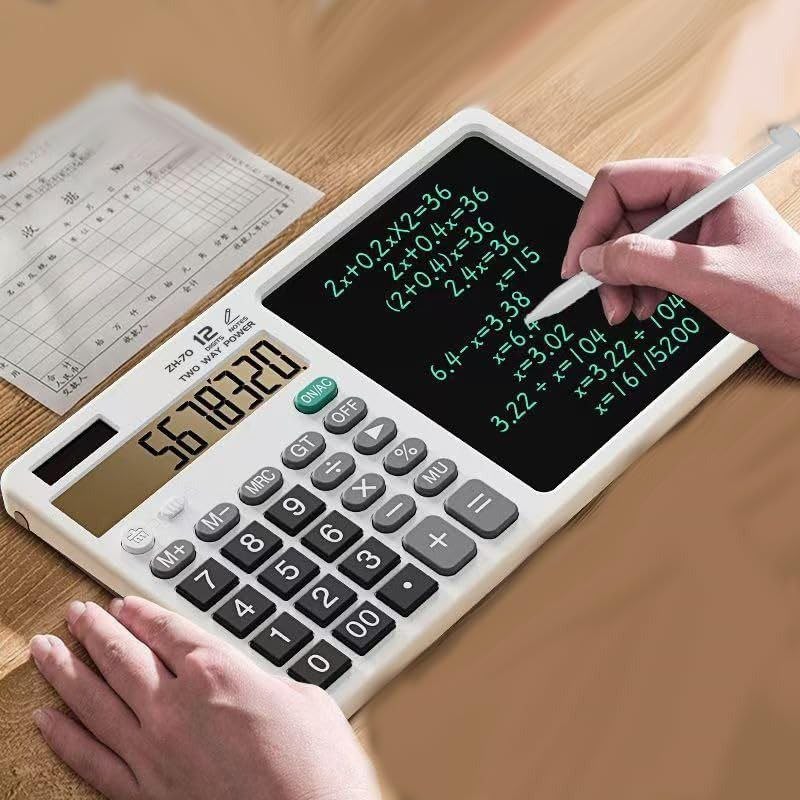 آلة حاسبة مكتبية ذكية مع لوحة كتابة LCD