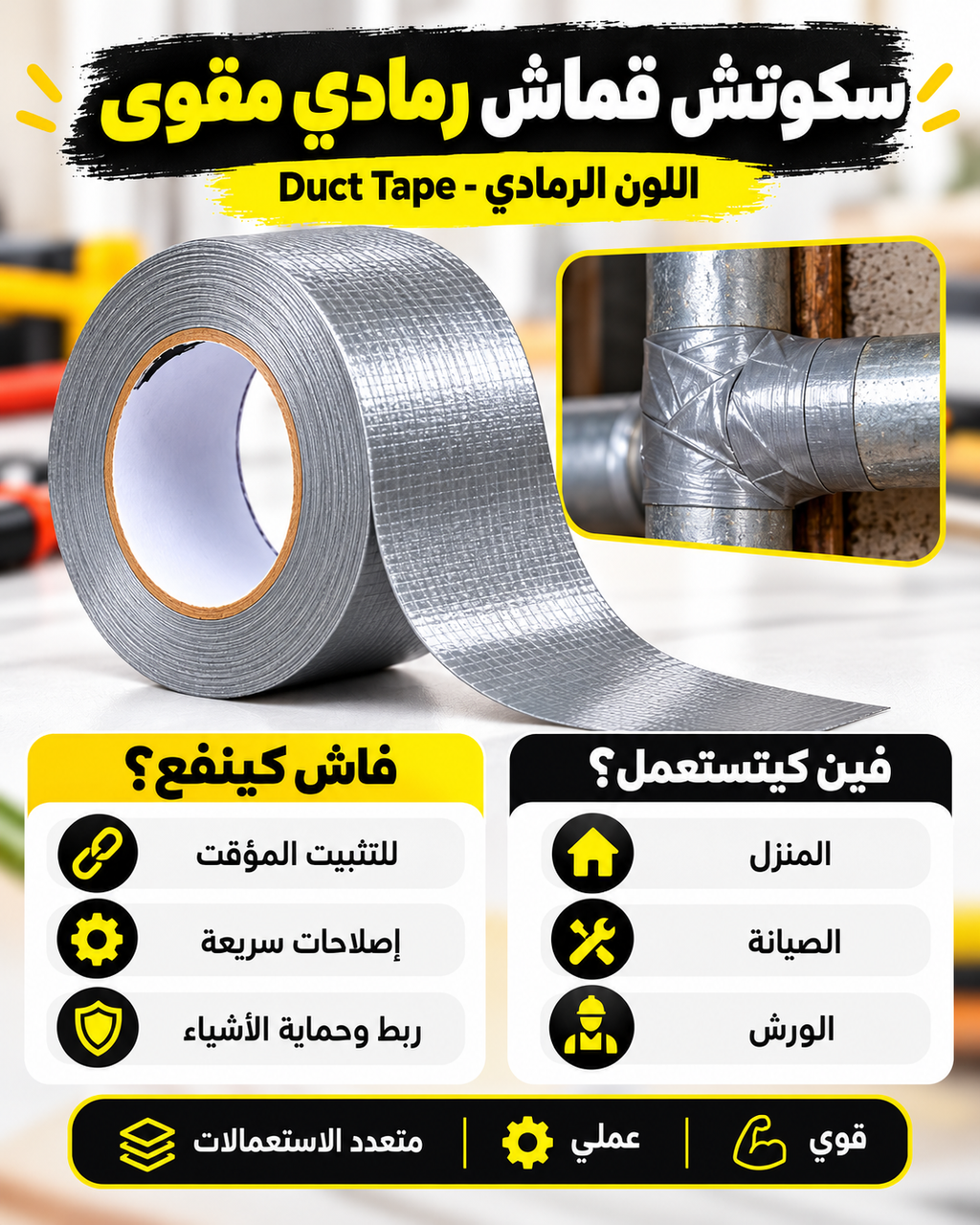 باك 7 سكوتشات متعددة الاستعمالات للمنزل والورشة