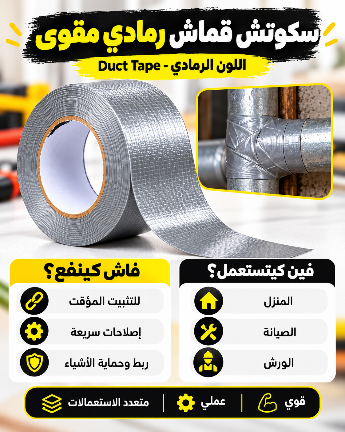 باك 7 سكوتشات متعددة الاستعمالات للمنزل والورشة